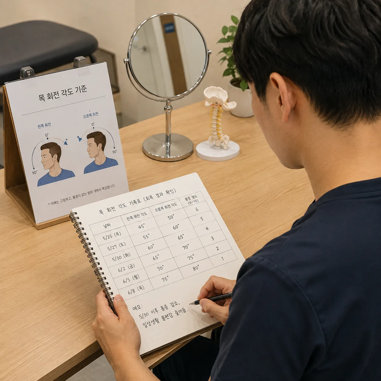 교통사고 후 목 가동범위로 회복 경과를 확인하는 방법